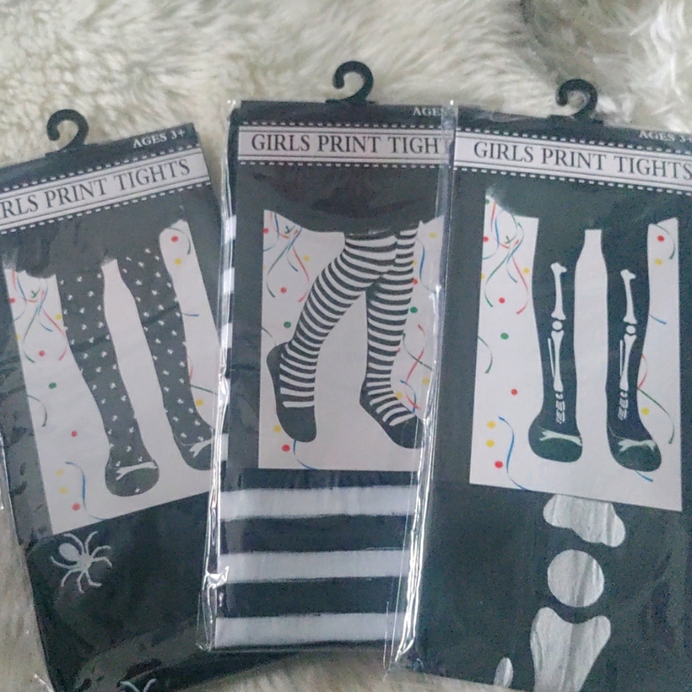 Girls printed tights age 3+ nwt